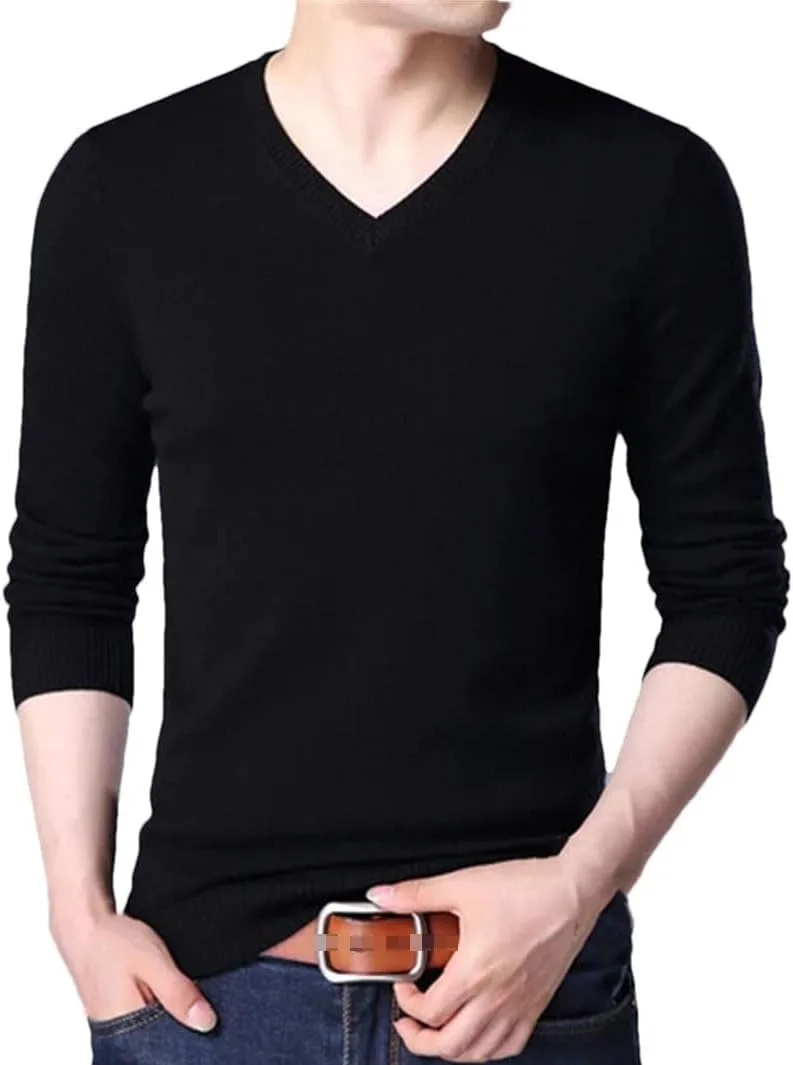 Мужской осенне-зимний шерстяной тонкий теплый вязаный свитер V-образным вырезом
Мужской осенне-зимний шерстяной тонкий теплый вязаный свитер V-образным вырезом