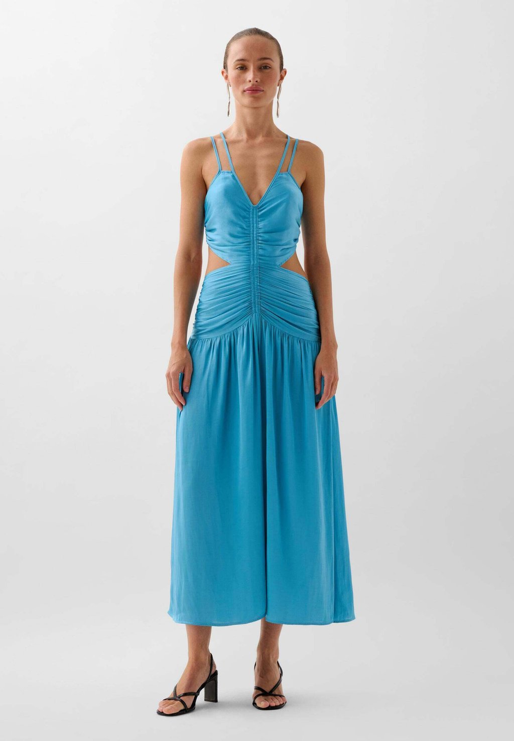 Платье макси SLIP WOW BACK Scalpers, синий 
Платье макси SLIP WOW BACK Scalpers, синий