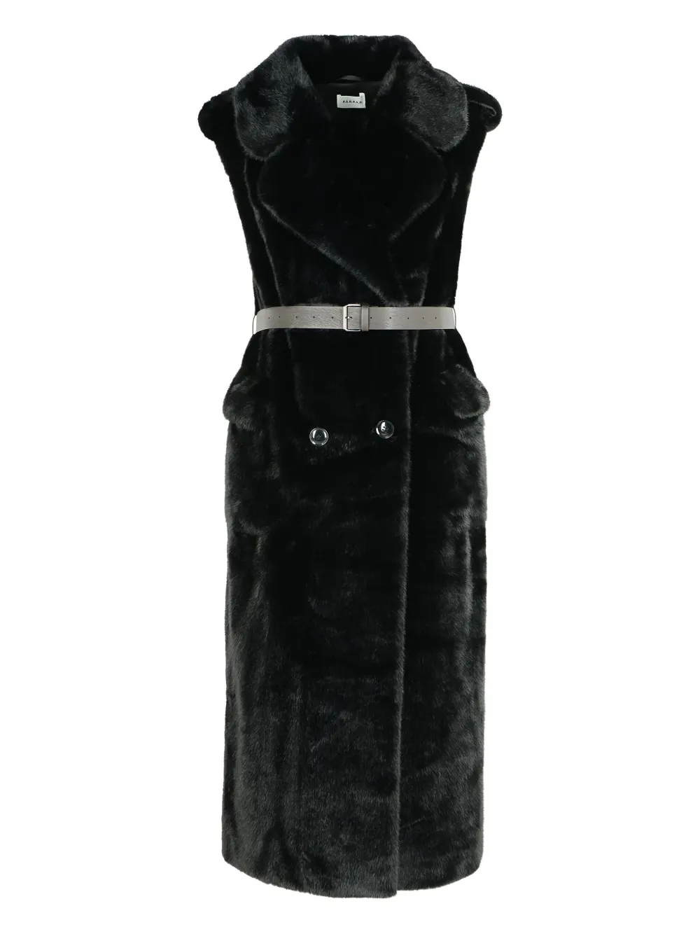 Пальто без рукавов с поясом P.A.R.O.S.H., черный
Пальто без рукавов с поясом P.A.R.O.S.H., черный