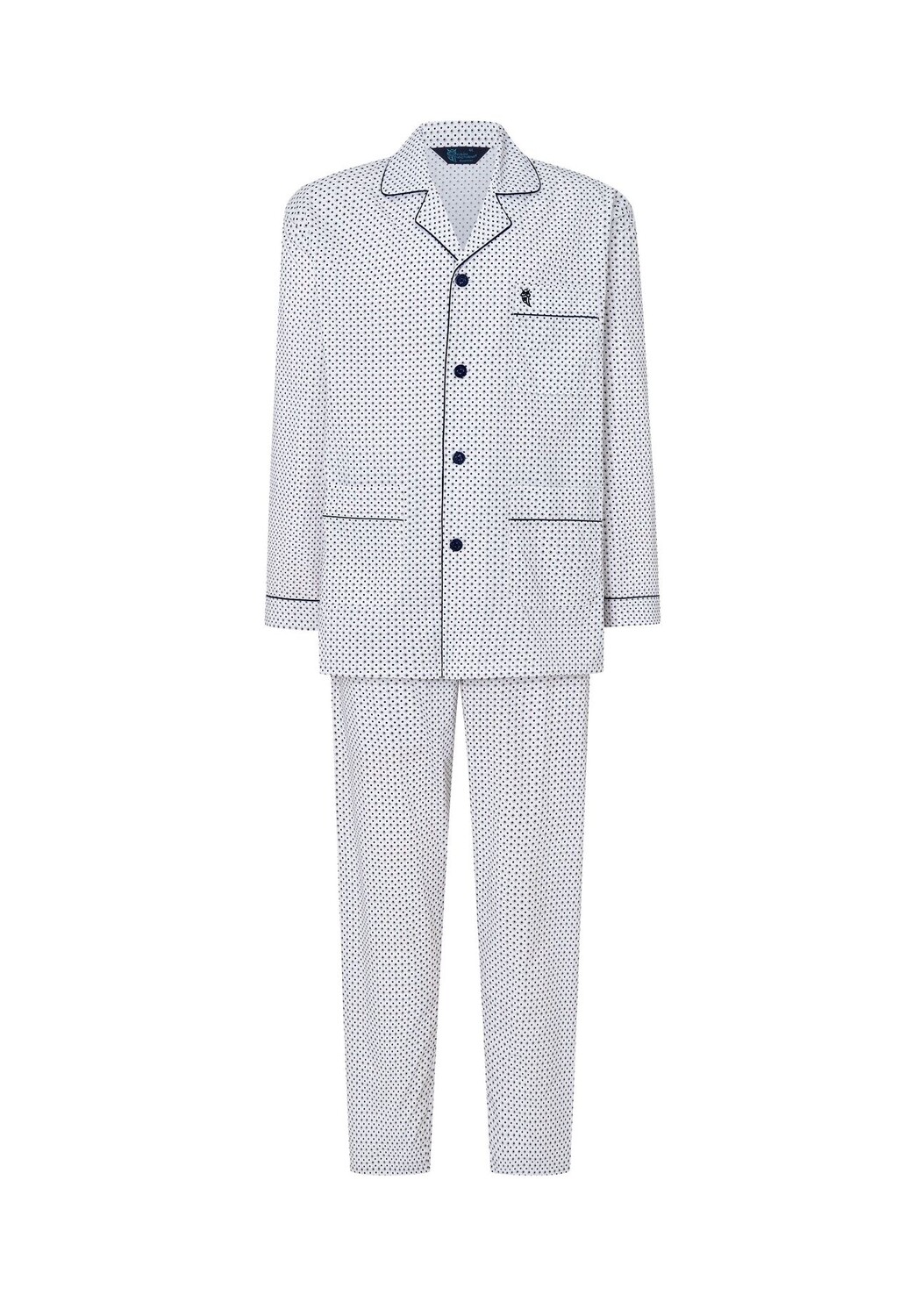 Мужские пижамы с длинным воротником с лацканами, поплин с принтом, белый El Búho NOCTURNO
Мужские пижамы с длинным воротником с лацканами, поплин с принтом, белый El Búho NOCTURNO