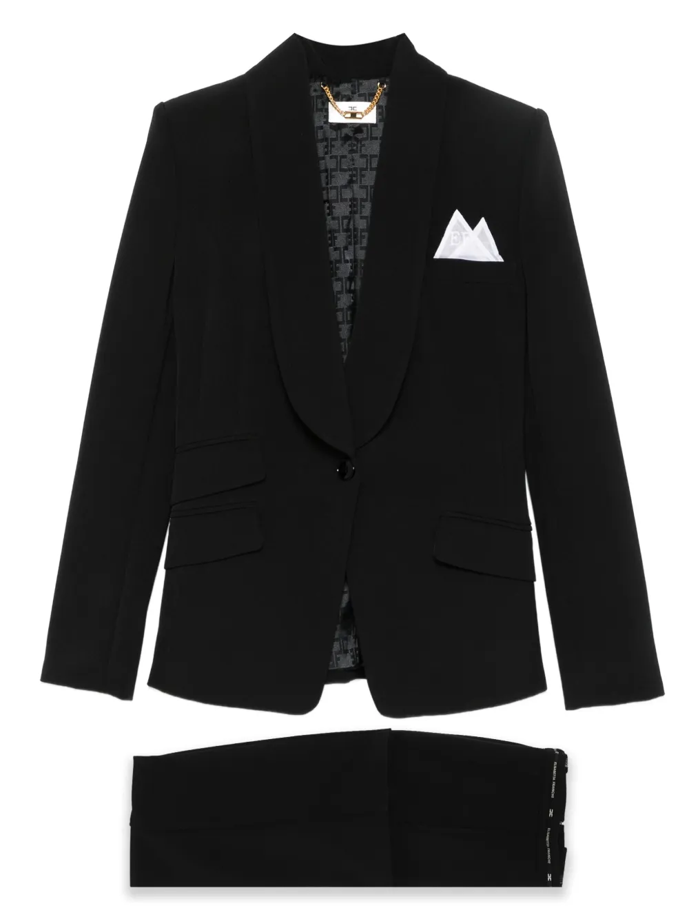 Костюм с однобортным пиджаком Elisabetta Franchi, черный
Костюм с однобортным пиджаком Elisabetta Franchi, черный