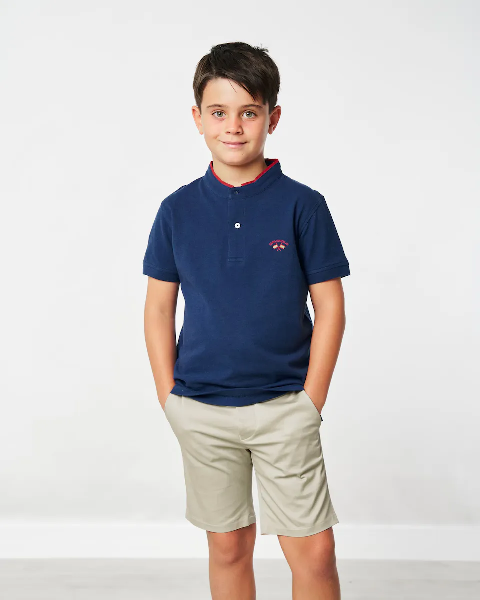 Рубашка-поло для мальчиков с короткими рукавами и воротником-стойкой Spagnolo, темно-синий
Рубашка-поло для мальчиков с короткими рукавами и воротником-стойкой Spagnolo, темно-синий