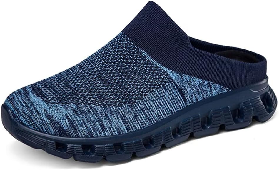 Jakcuz Men: кроссовки без спины, дышащие подушки Mule, открытая спина, повседневные тапочки для мужчин, синий
Jakcuz Men: кроссовки без спины, дышащие подушки Mule, открытая спина, повседневные тапочки для мужчин, синий