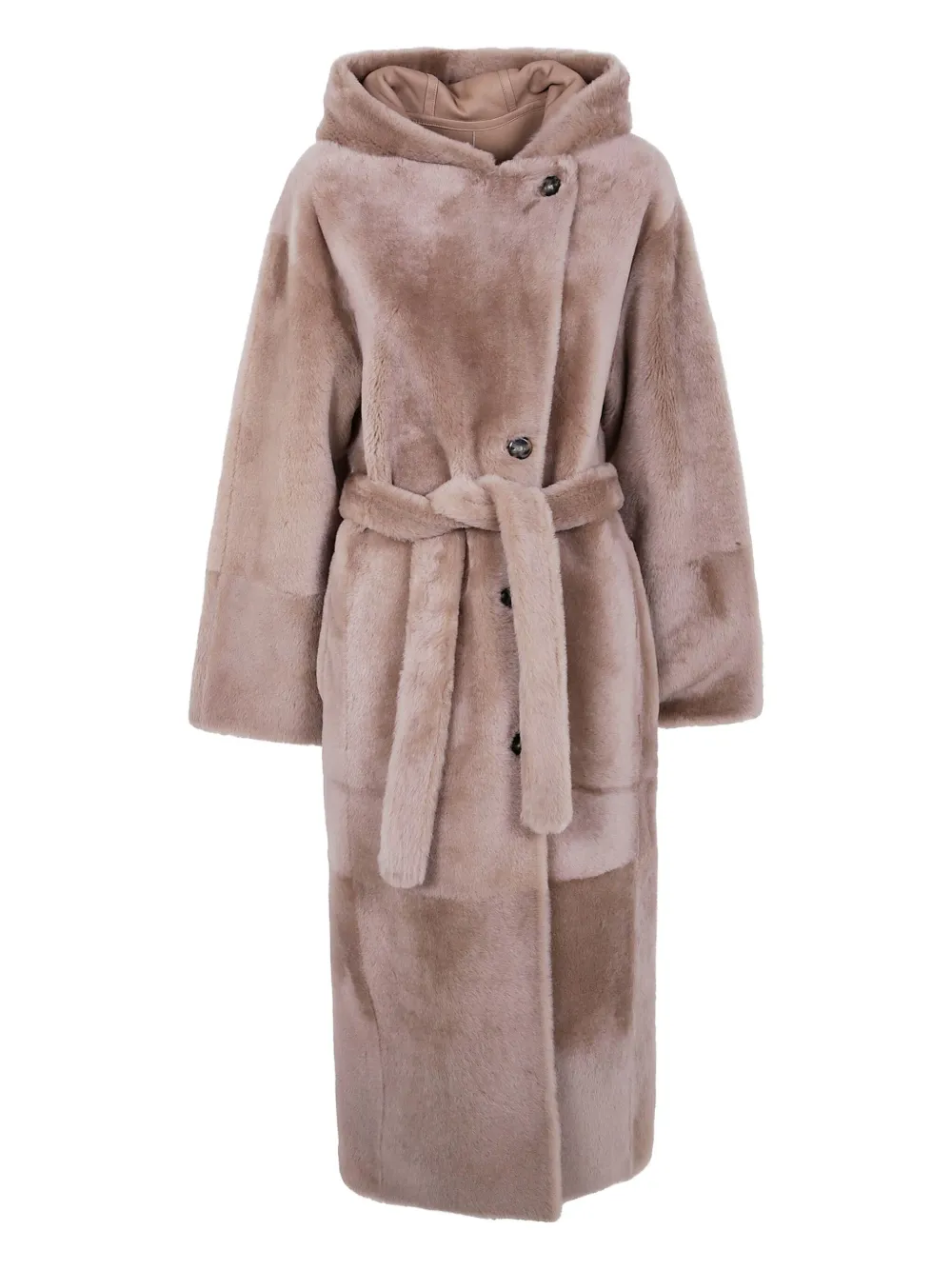 Шуба из ягненка с капюшоном и поясом YVES SALOMON, коричневый
Шуба из ягненка с капюшоном и поясом YVES SALOMON, коричневый