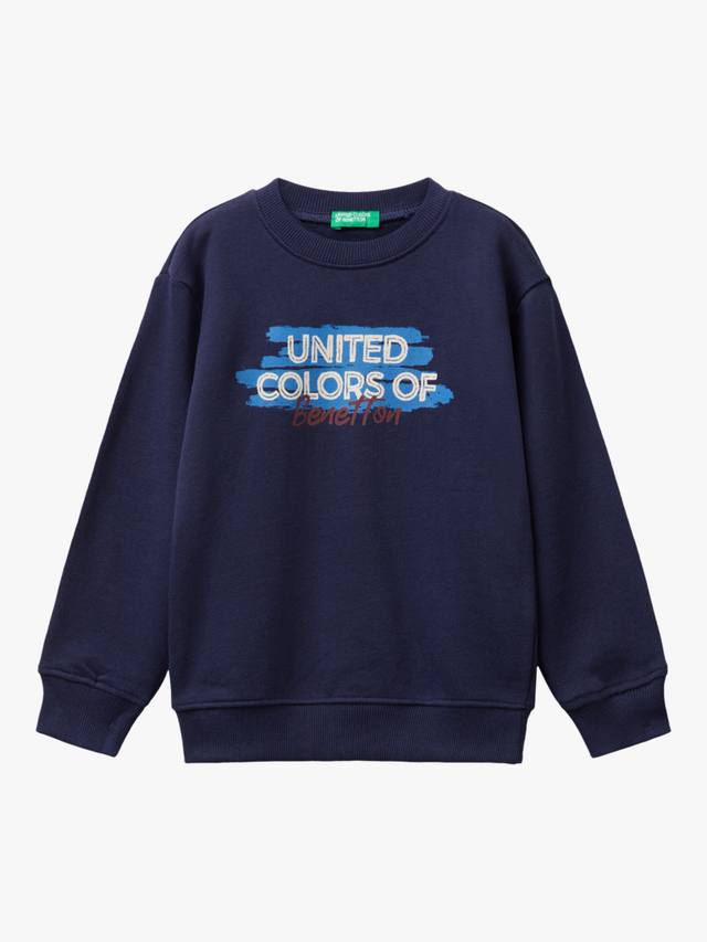 Детский хлопковый свитшот с логотипом Benetton, Blue
Детский хлопковый свитшот с логотипом Benetton, Blue