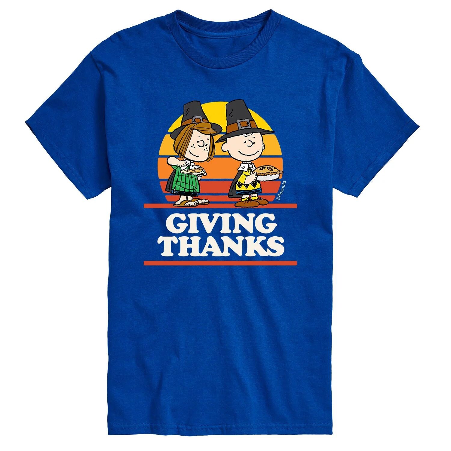 Футболка Big & Tall Peanuts с благодарностью Licensed Character, синий 
Футболка Big & Tall Peanuts с благодарностью Licensed Character, синий