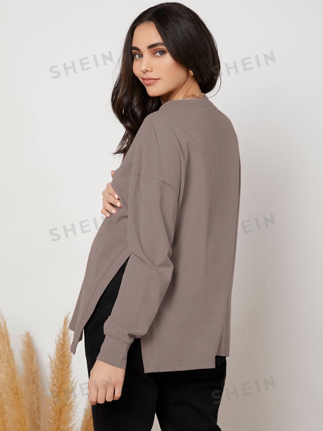 Футболка для беременных, раздельная, простая, повседневная Shein, светло-коричневый
Футболка для беременных, раздельная, простая, повседневная Shein, светло-коричневый
