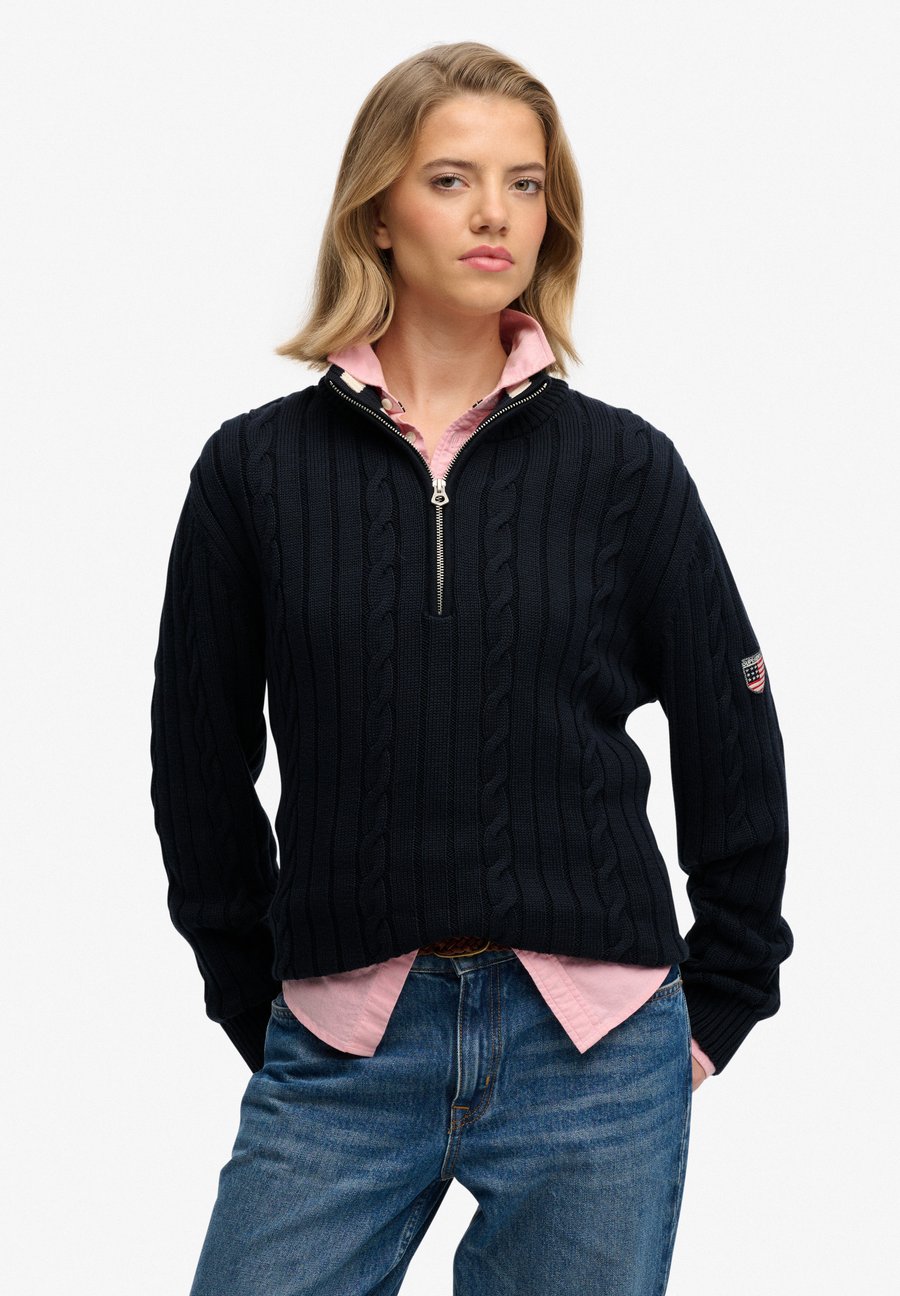 Джемпер Superdry & Co SLOUCHY CABLE HALF ZIP, Eclipse Navy/Dark Blue
Джемпер Superdry & Co SLOUCHY CABLE HALF ZIP, Eclipse Navy/Dark Blue