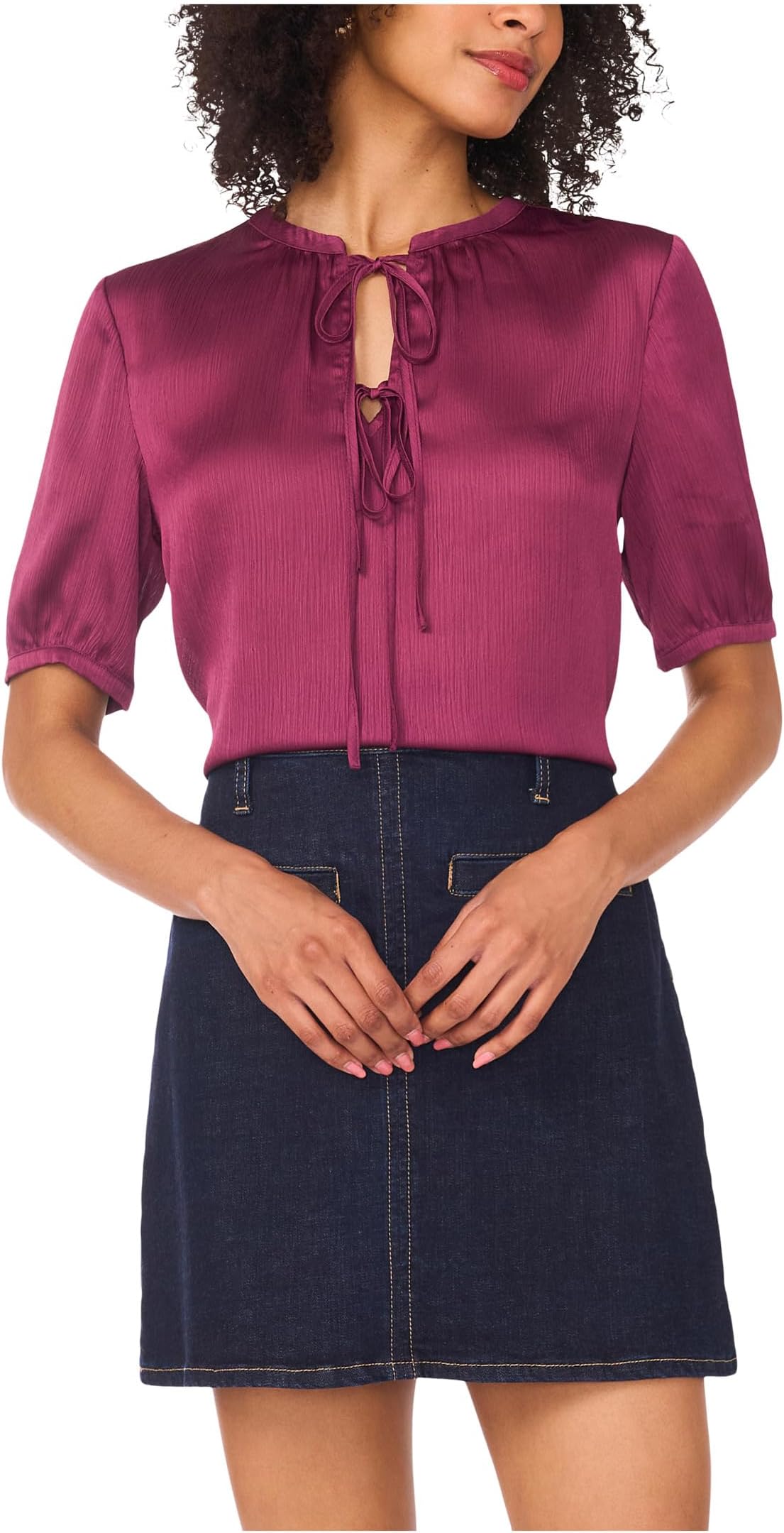 Женская кофта с двумя завязками спереди, короткий рукав Vince Camuto, Sweet Plum
Женская кофта с двумя завязками спереди, короткий рукав Vince Camuto, Sweet Plum