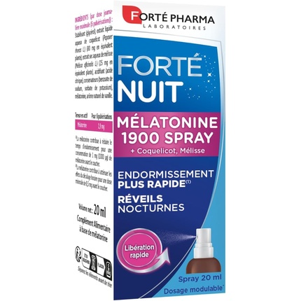 Forte Pharma Melatonin 1900 Spray Sleep Spray - Быстрое засыпание Forté Pharma
Forte Pharma Melatonin 1900 Spray Sleep Spray - Быстрое засыпание Forté Pharma
