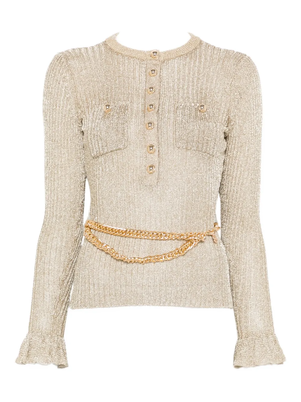 Джемпер из ребристого трикотажа с люрексом Self-Portrait, нейтральный
Джемпер из ребристого трикотажа с люрексом Self-Portrait, нейтральный