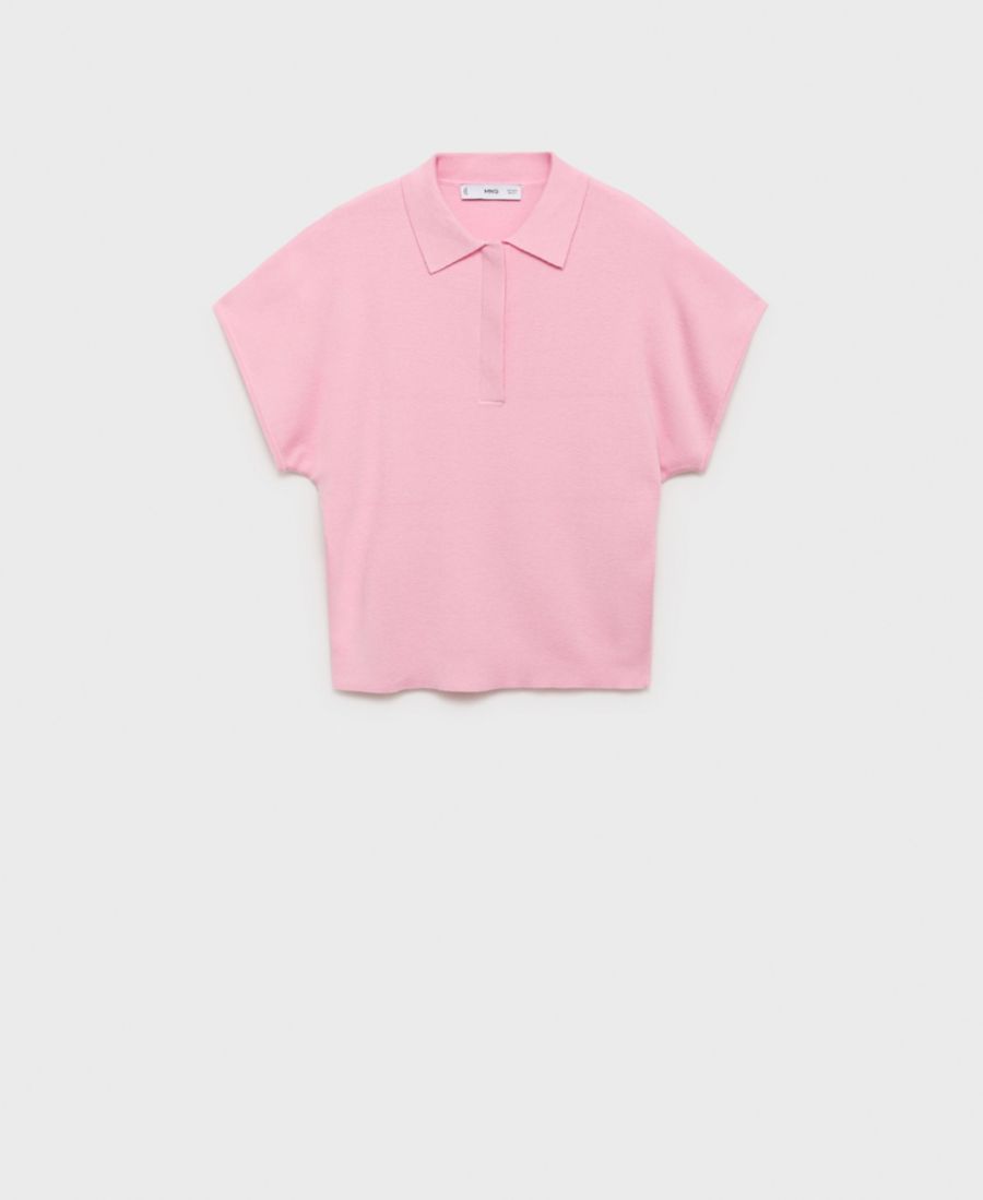 Женский свитер с короткими рукавами и воротником-поло MANGO, Pink
Женский свитер с короткими рукавами и воротником-поло MANGO, Pink