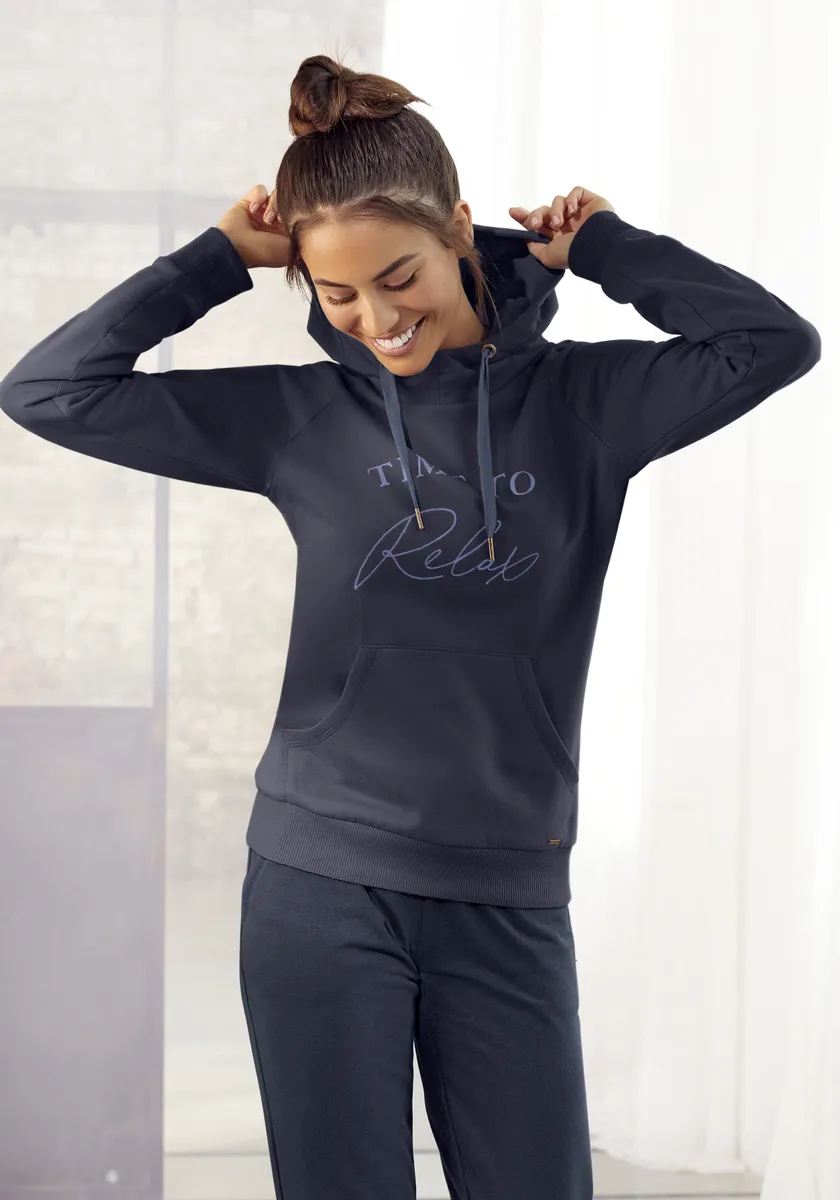 LASCANA толстовка с капюшоном, с надписью спереди, костюм для отдыха, худи, цвет морской волны
LASCANA толстовка с капюшоном, с надписью спереди, костюм для отдыха, худи, цвет морской волны