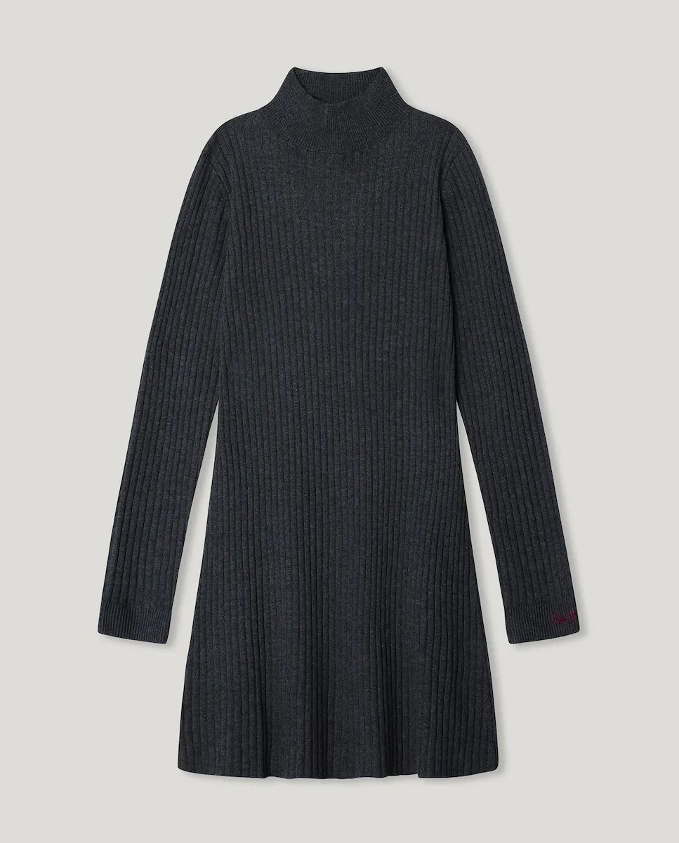Платье миди в рубчик для девушек с высоким воротником Pepe Jeans, темно-серый
Платье миди в рубчик для девушек с высоким воротником Pepe Jeans, темно-серый