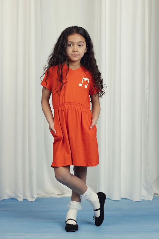 Детское хлопковое платье Note Mini Rodini, оранжевый
Детское хлопковое платье Note Mini Rodini, оранжевый