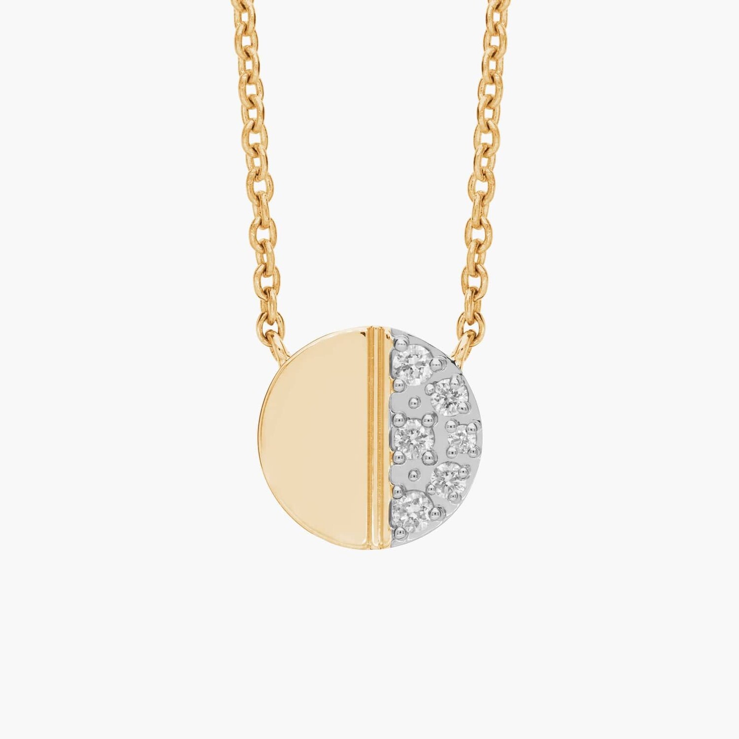 Мини-колье с бриллиантовым диском из 14-каратного желтого золота Blue Nile
Мини-колье с бриллиантовым диском из 14-каратного желтого золота Blue Nile