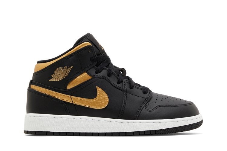 Кроссовки Air Jordan 1 Mid GS, цвет Black Metallic Gold
Кроссовки Air Jordan 1 Mid GS, цвет Black Metallic Gold