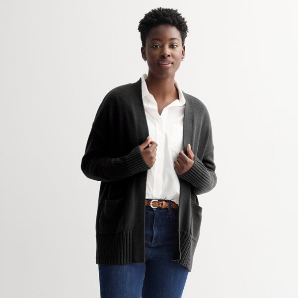 Женский удлиненный кардиган с открытым передом Sonoma Goods For Life, цвет pitch black
Женский удлиненный кардиган с открытым передом Sonoma Goods For Life, цвет pitch black