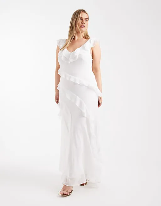Шифоновое платье макси цвета слоновой кости с рюшами Forever New Curve Bridal
Шифоновое платье макси цвета слоновой кости с рюшами Forever New Curve Bridal