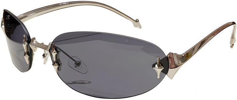 Ретро-солнцезащитные очки без оправы для женщин, модные металлические декоративные линзы с защитой от УФ-излучения UV400, стильные винтажные модные очки MAZNVISO, Black
Ретро-солнцезащитные очки без оправы для женщин, модные металлические декоративные линзы с защитой от УФ-излучения UV400, стильные винтажные модные очки MAZNVISO, Black