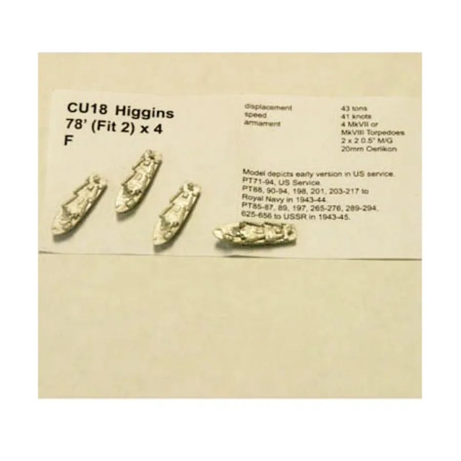 Хиггинс 78' (впнфит 2), Figurehead Ships - WWII Coastal Forces - United States (1:1250) (Noble Miniatures)
Хиггинс 78' (впнфит 2), Figurehead Ships - WWII Coastal Forces - United States (1:1250) (Noble Miniatures)