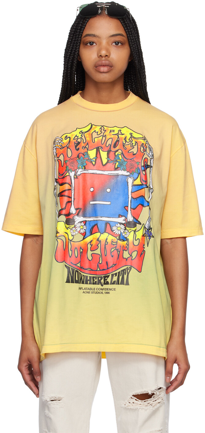 Желтая футболка с принтом Acne Studios, Желтый, Желтая футболка с принтом Acne Studios 
Желтая футболка с принтом Acne Studios, Желтый, Желтая футболка с принтом Acne Studios