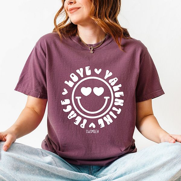 Футболка SWSmiley peace love valentine smiley с принтом, женская, garment dyed Simply Sage Market, Berry
Футболка SWSmiley peace love valentine smiley с принтом, женская, garment dyed Simply Sage Market, Berry