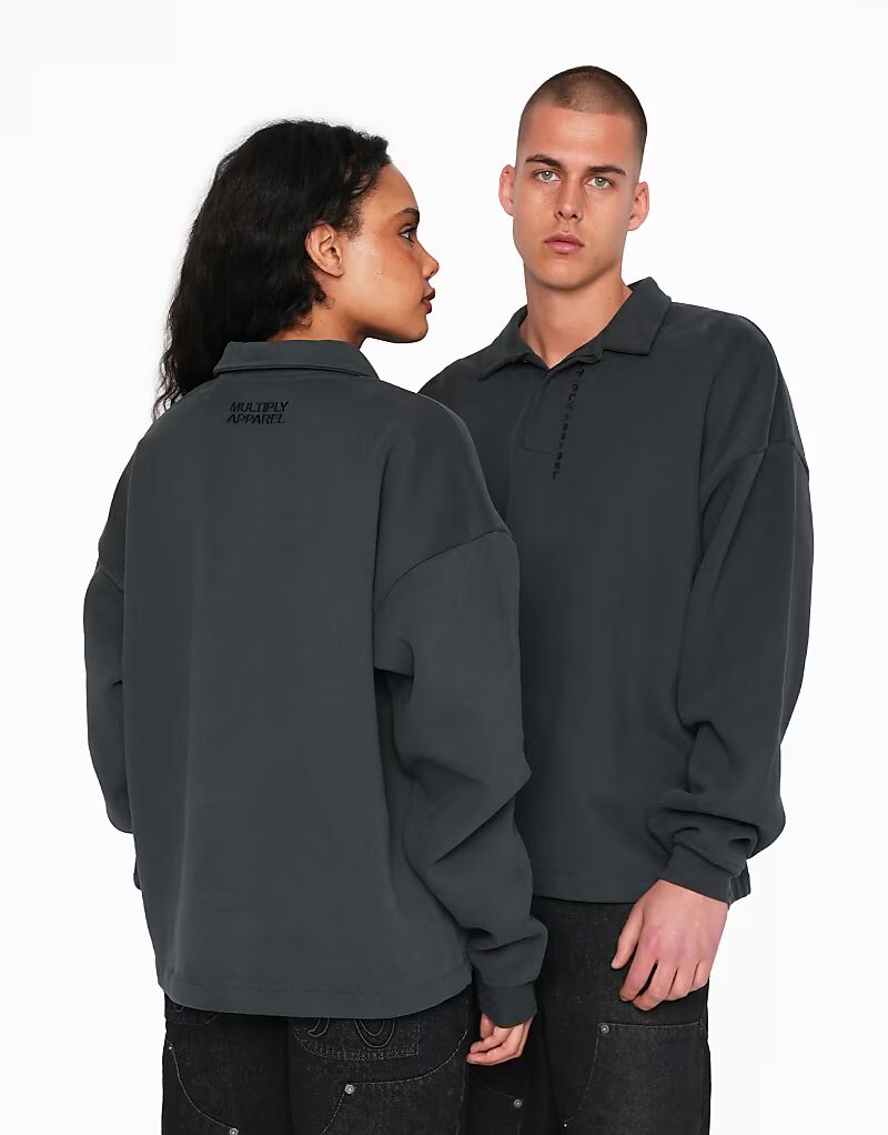 Толстовка оверсайз от Multiply Apparel chukker черного цвета с воротником-поло
Толстовка оверсайз от Multiply Apparel chukker черного цвета с воротником-поло