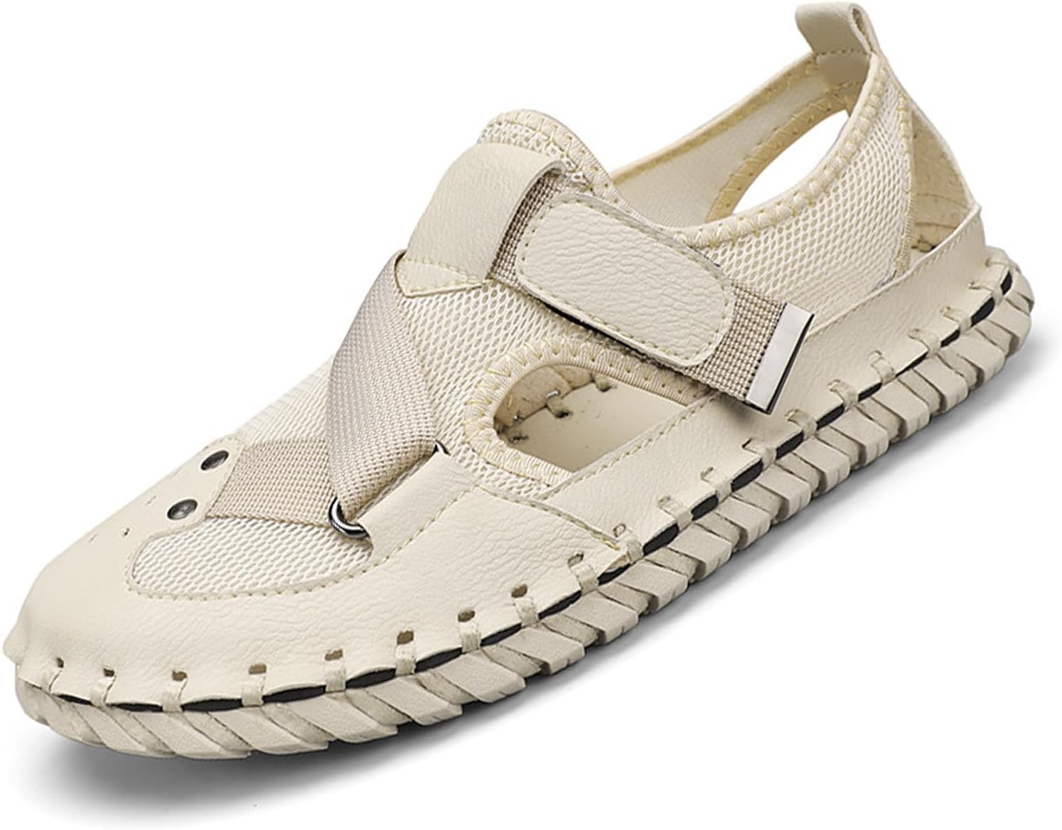 Мужские кожаные лоферы с вырезами, с пряжкой, воздухопроницаемые, в стиле «рыбак», для пляжа и повседневной носки, легкие, нескользящие, с открытым носком для прогулок и спорта на улице Crepuscute, белый
Мужские кожаные лоферы с вырезами, с пряжкой, воздухопроницаемые, в стиле «рыбак», для пляжа и повседневной носки, легкие, нескользящие, с открытым носком для прогулок и спорта на улице Crepuscute, белый