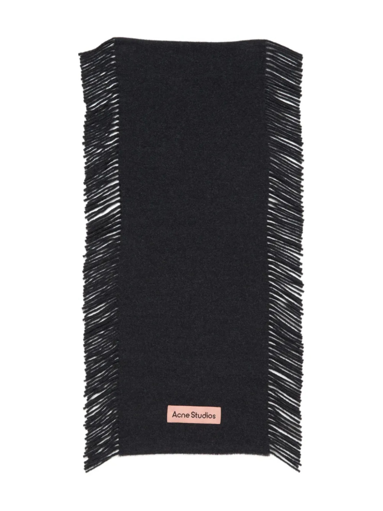 Меланжевый шарф Acne Studios, черный 
Меланжевый шарф Acne Studios, черный
