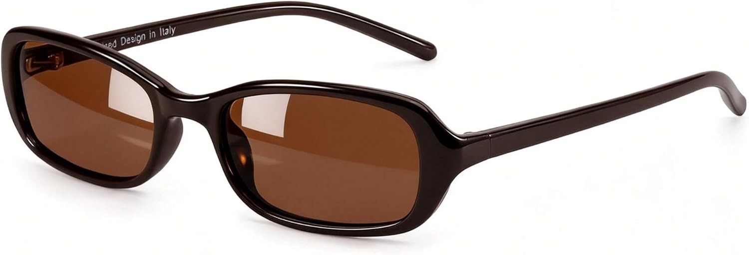 Солнцезащитные очки FancyPink Polarized Retro Oval для женщин, маленькие, стильные, в винтажном стиле 90-х, модные, узкие, в стиле Y2k, с зеркальными линзами, A07-brown Brown
Солнцезащитные очки FancyPink Polarized Retro Oval для женщин, маленькие, стильные, в винтажном стиле 90-х, модные, узкие, в стиле Y2k, с зеркальными линзами, A07-brown Brown