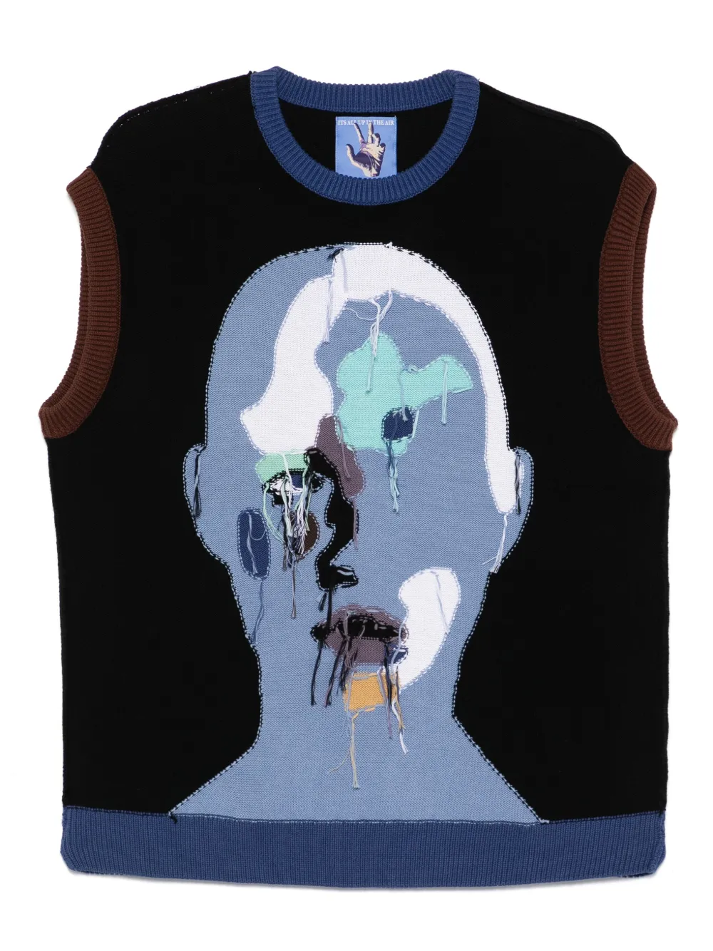 Двусторонний жилет в технике пэчворк KidSuper, синий
Двусторонний жилет в технике пэчворк KidSuper, синий