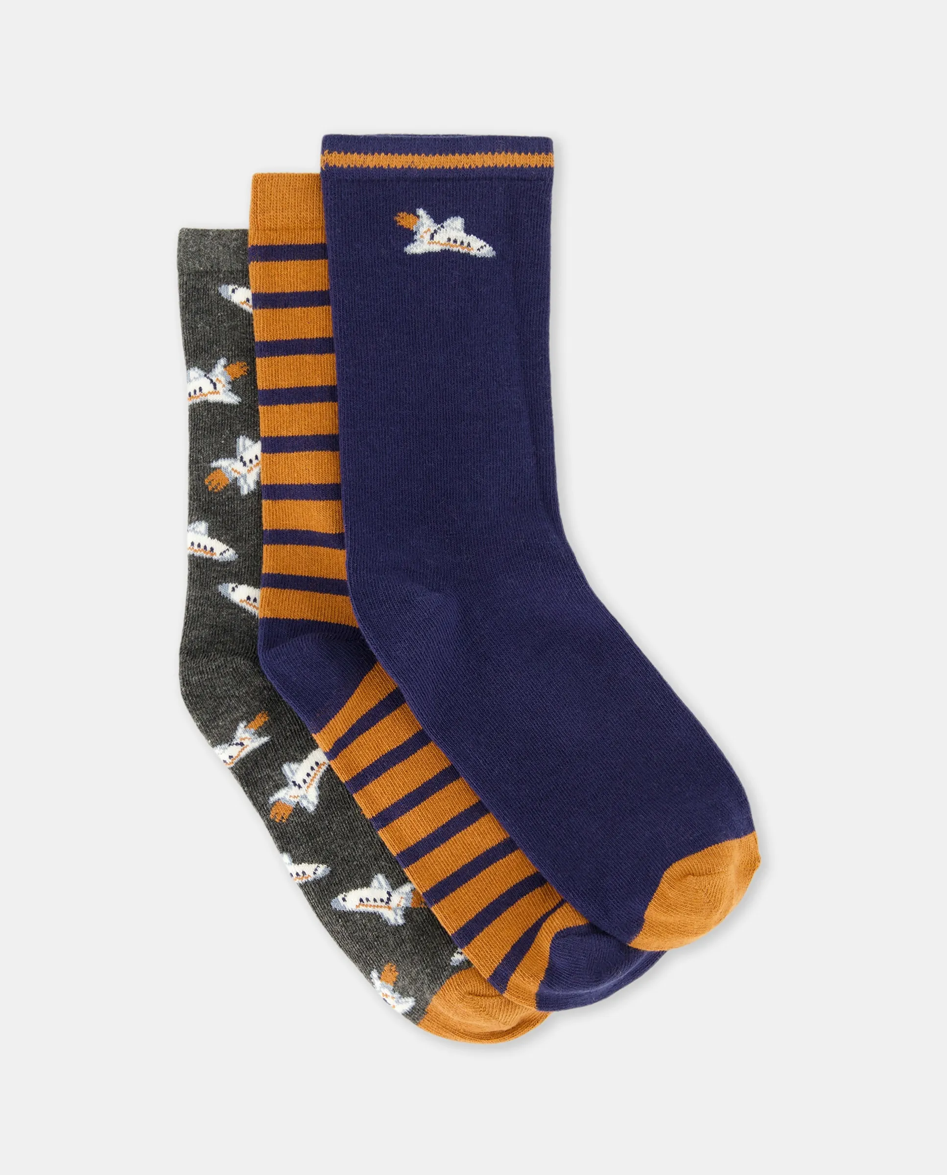 Набор из 3 пар коротких носков с детским фантазийным принтом Cotton Juice, синий
Набор из 3 пар коротких носков с детским фантазийным принтом Cotton Juice, синий