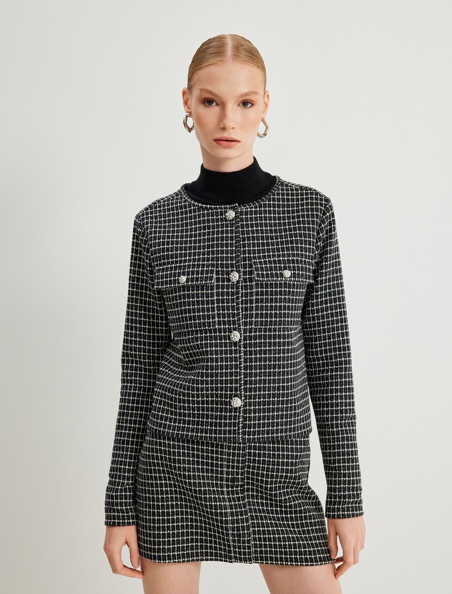 Вязаный кардиган Koton, черный
Вязаный кардиган Koton, черный