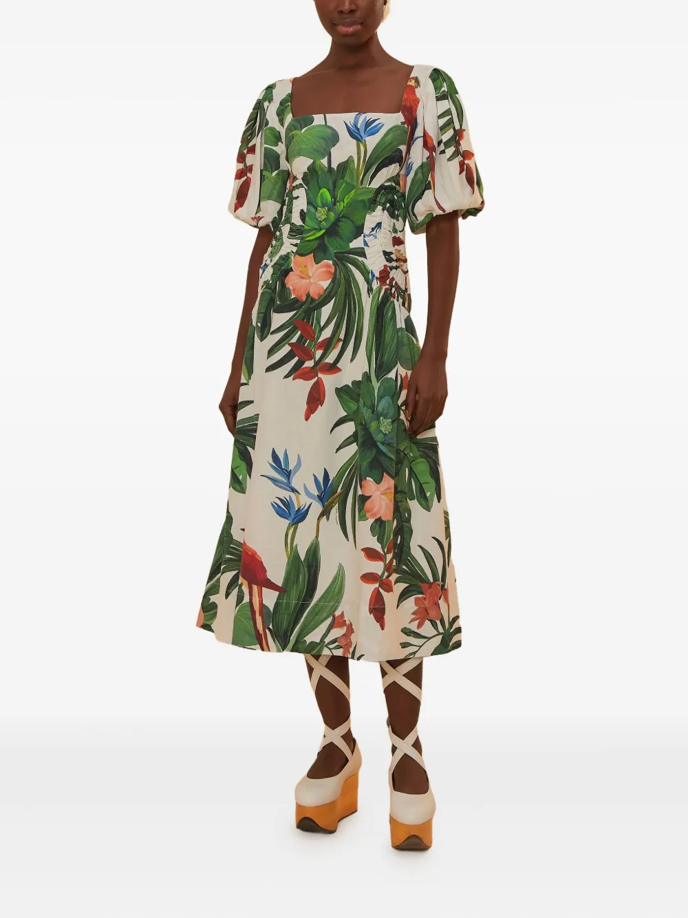 Платье миди с цветочным принтом FARM Rio, нейтральный
Платье миди с цветочным принтом FARM Rio, нейтральный