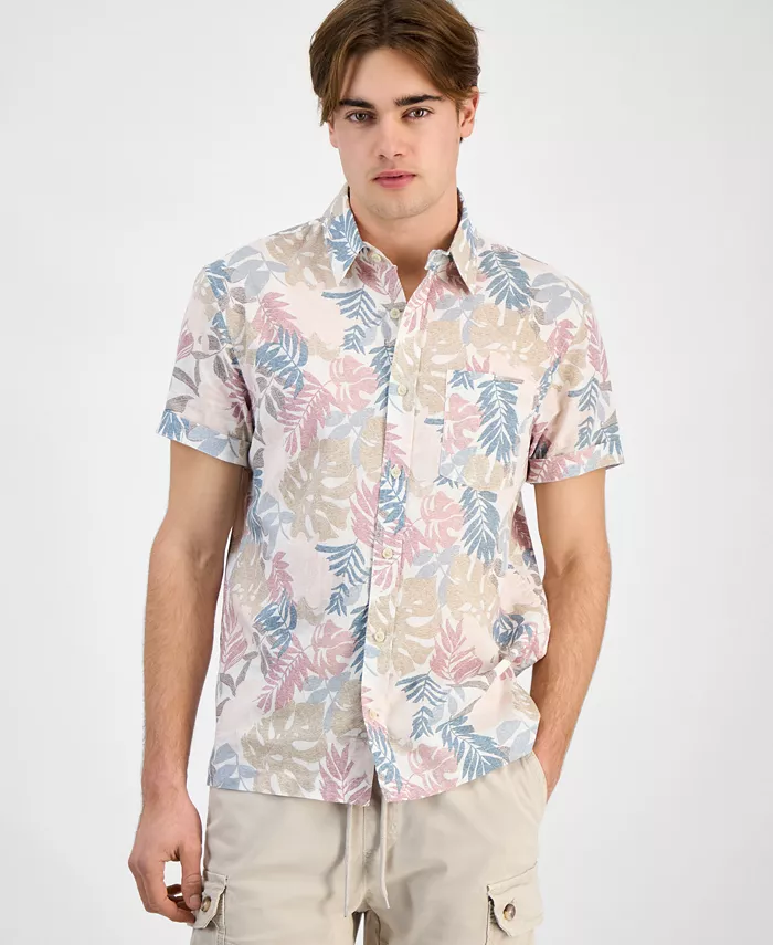 Мужская рубашка Dan Regular-Fit с лиственным принтом из смесового льна Sun + Stone, белый
Мужская рубашка Dan Regular-Fit с лиственным принтом из смесового льна Sun + Stone, белый