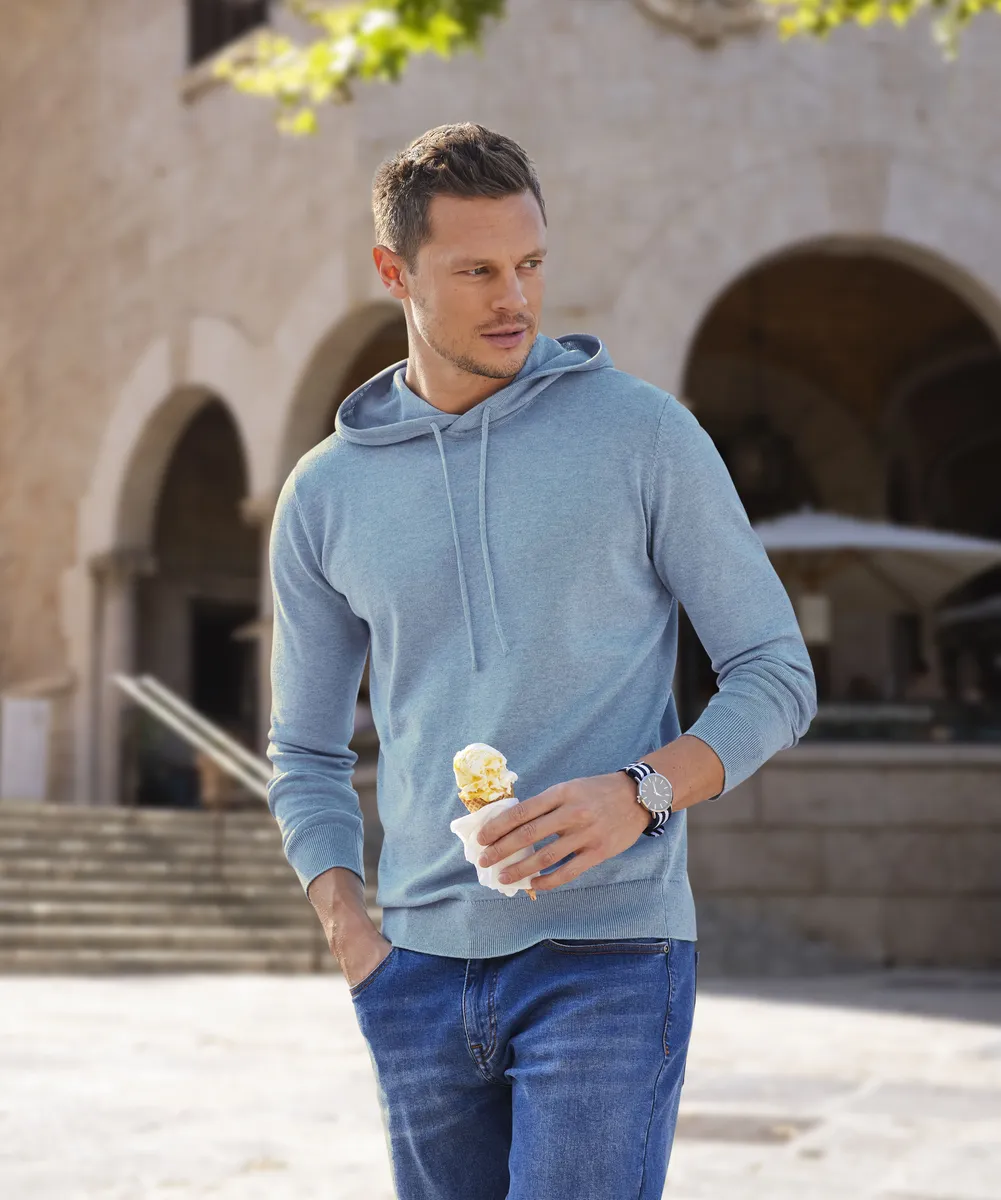 H.I.S вязаный свитер "с капюшоном, обычного кроя", свитер с круглым вырезом, тонкой вязки, смесовый хлопок, синий
H.I.S вязаный свитер "с капюшоном, обычного кроя", свитер с круглым вырезом, тонкой вязки, смесовый хлопок, синий