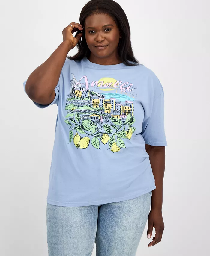 Модная хлопковая футболка с коротким рукавом Amalfi с принтом для полных Rebellious One, синий
Модная хлопковая футболка с коротким рукавом Amalfi с принтом для полных Rebellious One, синий