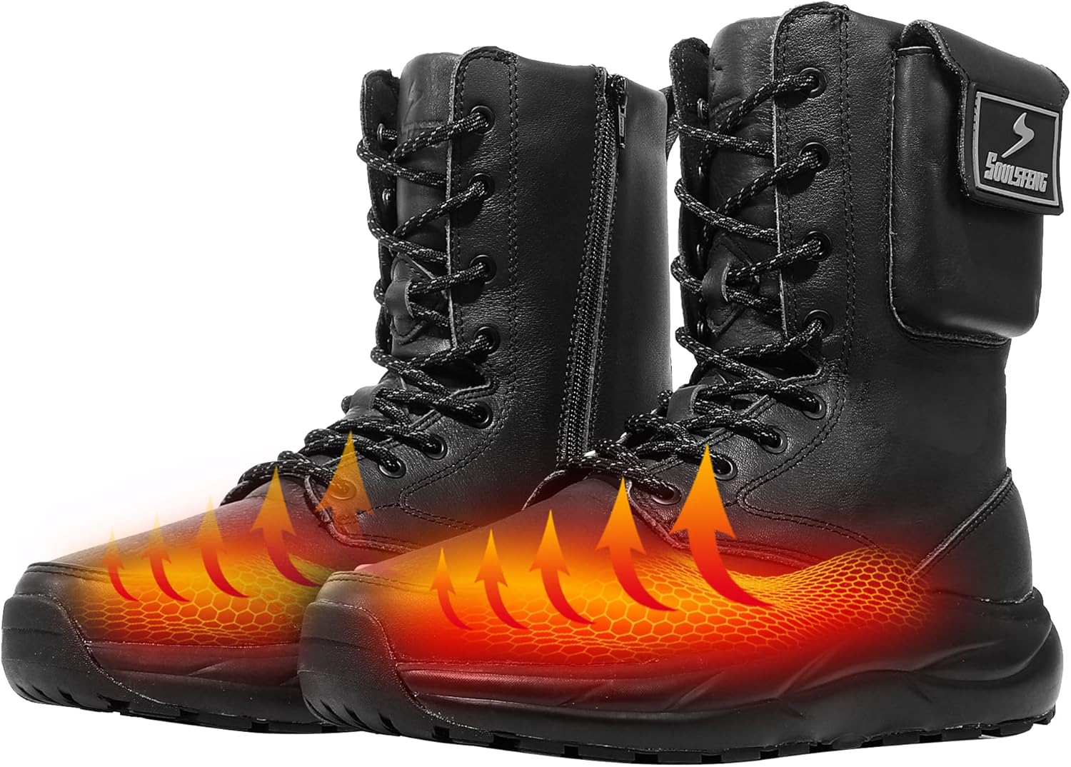 Мужские и женские теплые зимние сапоги Soulsfeng с подзарядкой, электрообогрев, обувь для снега, грелки для ног, черный
Мужские и женские теплые зимние сапоги Soulsfeng с подзарядкой, электрообогрев, обувь для снега, грелки для ног, черный