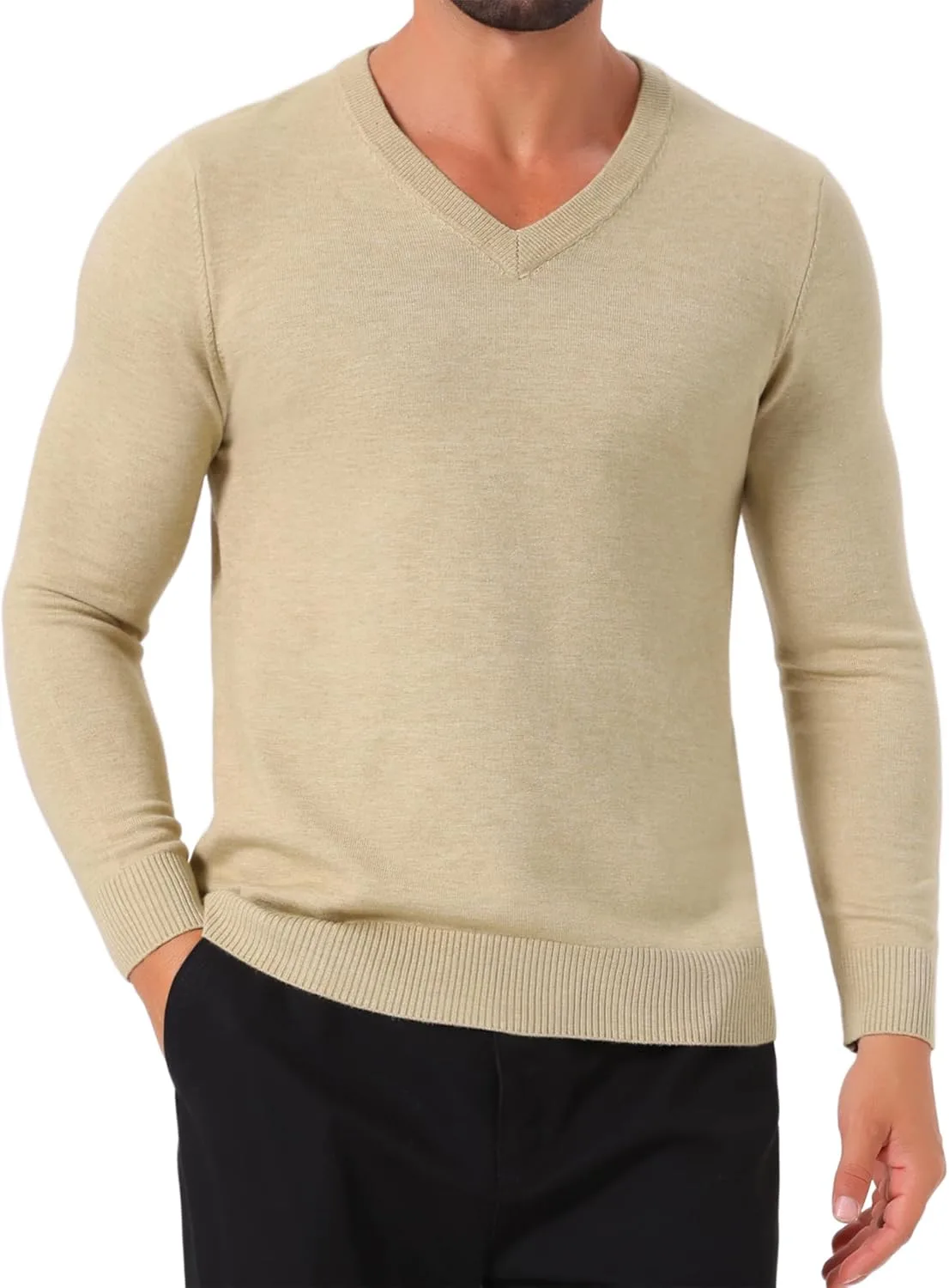 Мужской вязаный свитер с длинным рукавом и V-образным вырезом TATT 21
Мужской вязаный свитер с длинным рукавом и V-образным вырезом TATT 21