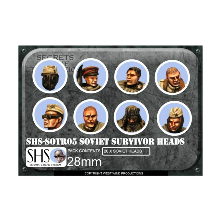 Советские головы выживших, Secrets of the Third Reich 1949 - Separate Heads System (28mm)
Советские головы выживших, Secrets of the Third Reich 1949 - Separate Heads System (28mm)