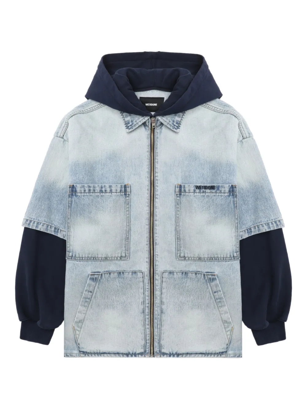 Джинсовая куртка с капюшоном на молнии We11done, синий
Джинсовая куртка с капюшоном на молнии We11done, синий