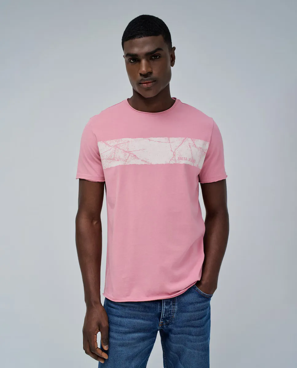 Мужская футболка с принтом Salsa Jeans, розовый
Мужская футболка с принтом Salsa Jeans, розовый