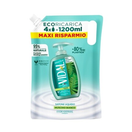 Жидкое мыло с белым мускусом, 1,2 л, сменный блок, Vidal
Жидкое мыло с белым мускусом, 1,2 л, сменный блок, Vidal