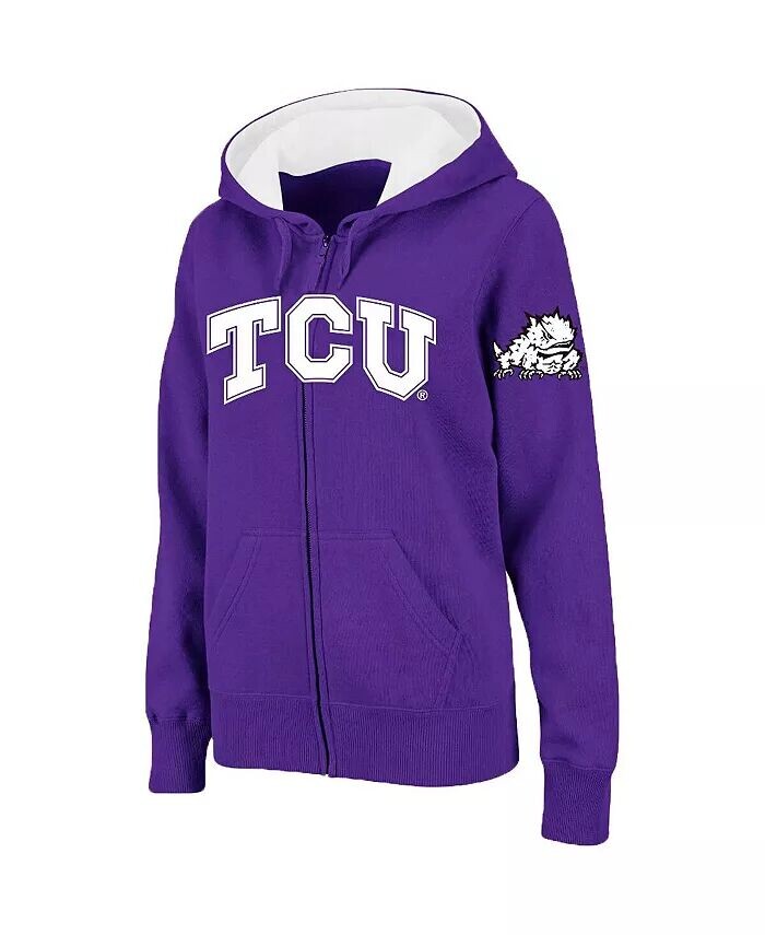 Женская фиолетовая толстовка с капюшоном TCU Horned Frogs с арочным именем и застежкой-молнией Colosseum
Женская фиолетовая толстовка с капюшоном TCU Horned Frogs с арочным именем и застежкой-молнией Colosseum