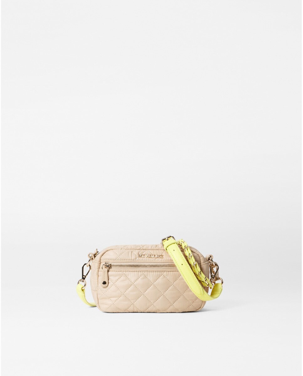 Миниатюрная сумка через плечо из нейлона бежевого цвета с дополнительными ручками MZ Wallace, бежевый 
Миниатюрная сумка через плечо из нейлона бежевого цвета с дополнительными ручками MZ Wallace, бежевый