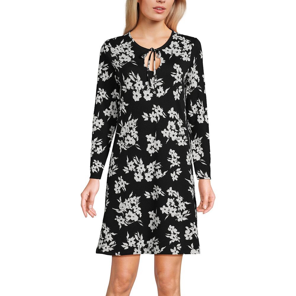 Женская ночная рубашка из хлопкового интерлока с длинными рукавами Lands End Lands' End, цвет Black Painted Flower
Женская ночная рубашка из хлопкового интерлока с длинными рукавами Lands End Lands' End, цвет Black Painted Flower