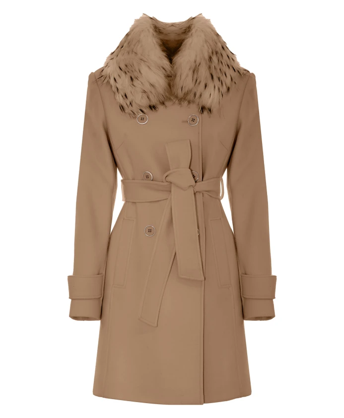 Пальто с меховым воротником Kocca, коричневый
Пальто с меховым воротником Kocca, коричневый