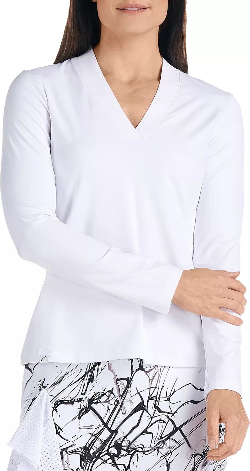 Женский пуловер для гольфа SwingDish Marley с длинными рукавами, белый
Женский пуловер для гольфа SwingDish Marley с длинными рукавами, белый