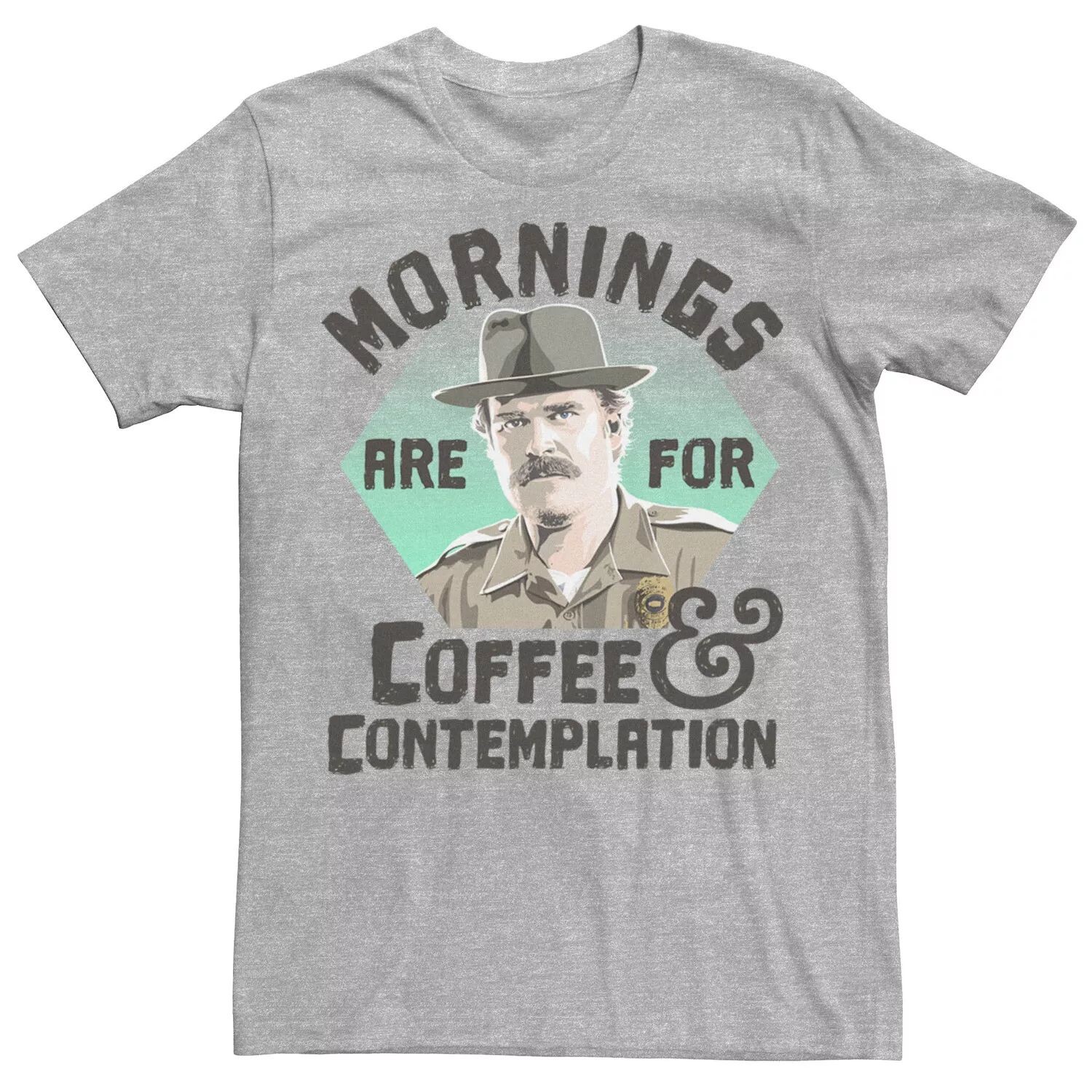 Мужская футболка Stranger Things Hopper Mornings Is For Coffee Contemption Licensed Character 
Мужская футболка Stranger Things Hopper Mornings Is For Coffee Contemption Licensed Character
